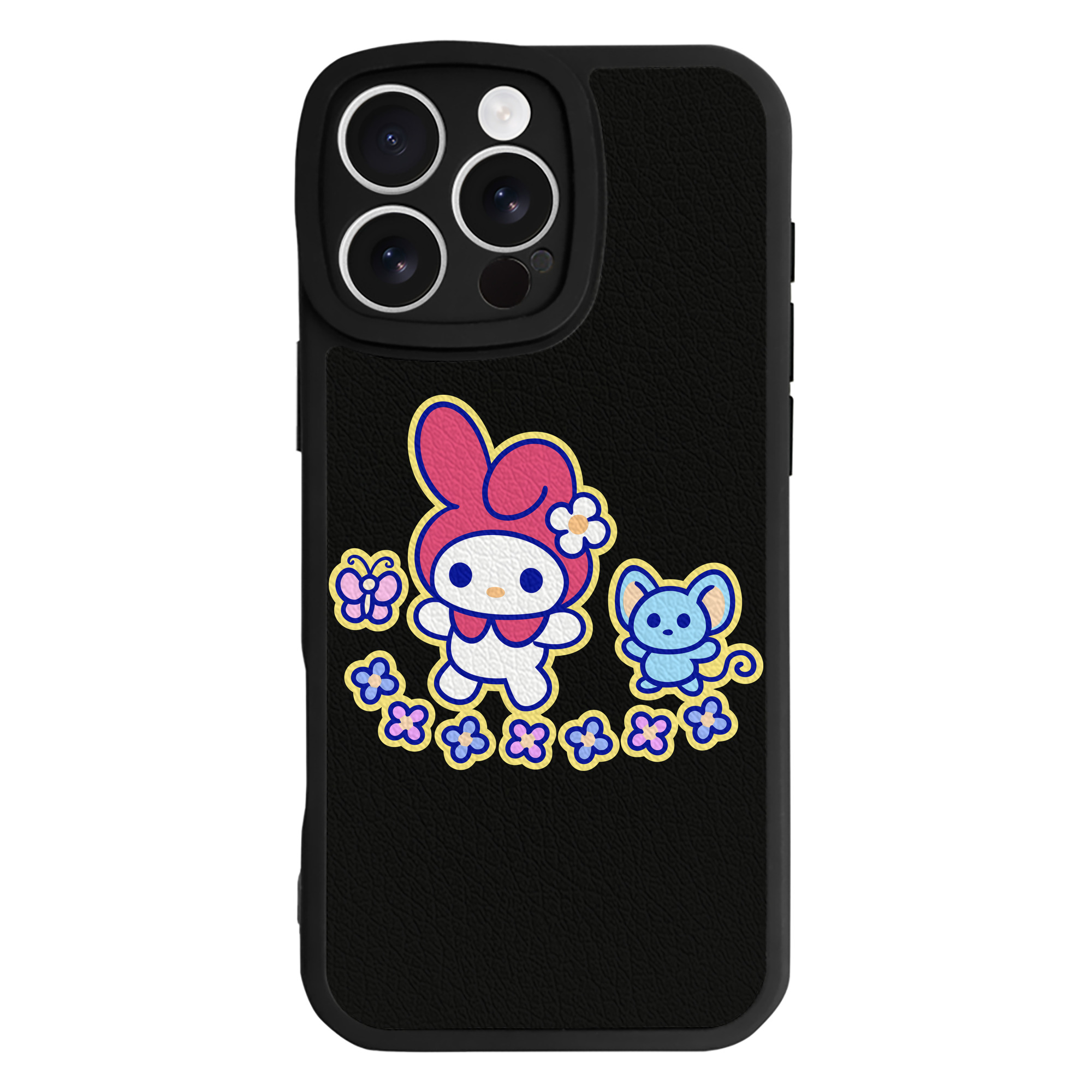 （画像用） Hello Kitty ハローキティ 【iPhone 16シリーズ対応】シリコンスマホケース（レザー調） 材質：シリコン